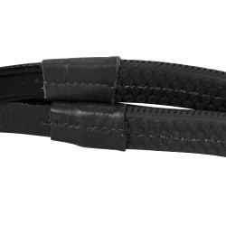 Briglia inglese in cuoio con redini in gomma Genesis Equestro Nero