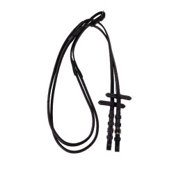 Briglia inglese in cuoio con ricami Deco Equestro Marrone scuro