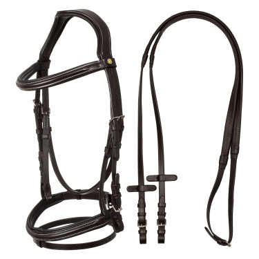 Capezzina anatomica rialzata e imbottita Equestro Marrone scuro