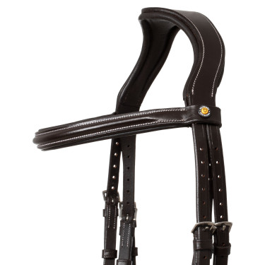 Capezzina anatomica rialzata e imbottita Equestro Marrone scuro