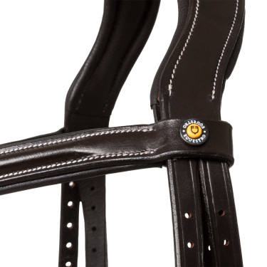 Capezzina anatomica rialzata e imbottita Equestro Marrone scuro