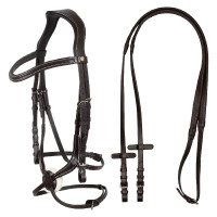 Briglia anatomica in cuoio messicano Equestro Marrone scuro