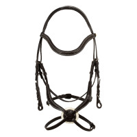 Briglia anatomica in cuoio messicano Equestro Marrone scuro