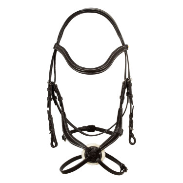 Briglia anatomica in cuoio messicano Equestro Marrone scuro Briglia anatomica in cuoio messicano Equestro Marrone scuro