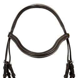 Briglia anatomica in cuoio messicano Equestro Marrone scuro Briglia anatomica in cuoio messicano Equestro Marrone scuro