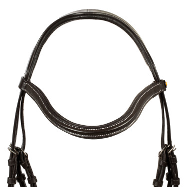Briglia anatomica in cuoio messicano Equestro Marrone scuro Briglia anatomica in cuoio messicano Equestro Marrone scuro