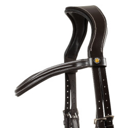 Briglia anatomica in cuoio messicano Equestro Marrone scuro Briglia anatomica in cuoio messicano Equestro Marrone scuro