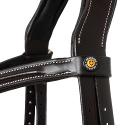 Briglia anatomica in cuoio messicano Equestro Marrone scuro Briglia anatomica in cuoio messicano Equestro Marrone scuro