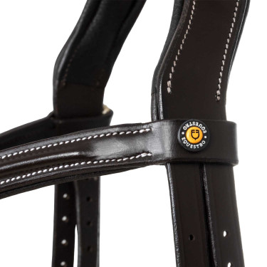 Briglia anatomica in cuoio messicano Equestro Marrone scuro Briglia anatomica in cuoio messicano Equestro Marrone scuro