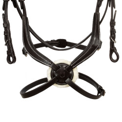 Briglia anatomica in cuoio messicano Equestro Marrone scuro Briglia anatomica in cuoio messicano Equestro Marrone scuro