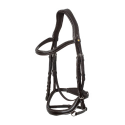 Briglia anatomica con impunture a contrasto Micklem Equestro Marrone scuro