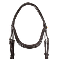 Briglia anatomica con impunture a contrasto Micklem Equestro Marrone scuro