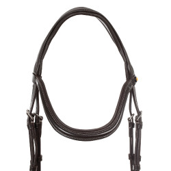 Briglia anatomica con impunture a contrasto Micklem Equestro Marrone scuro