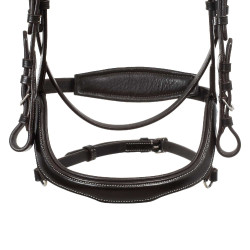 Briglia anatomica con impunture a contrasto Micklem Equestro Marrone scuro