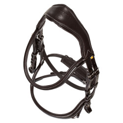 Briglia anatomica con impunture a contrasto Micklem Equestro Marrone scuro