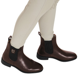 Stivali unisex con elastici laterali Classic Equestro Marrone scuro