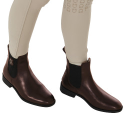 Stivali unisex con elastici laterali Classic Equestro Marrone scuro