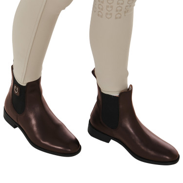 Stivali unisex con elastici laterali Classic Equestro Marrone scuro