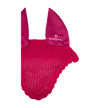 Cuffia anti-mosche per pony in cotone con orecchie elastiche Equestro Fucsia Rosa Cuffia anti-mosche per pony in cotone con orecchie elastiche Equestro Fucsia Rosa