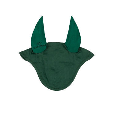 Cuffia antimosche per pony con orecchie elastiche collezione base Equestro Verde