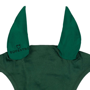 Cuffia antimosche per pony con orecchie elastiche collezione base Equestro Verde