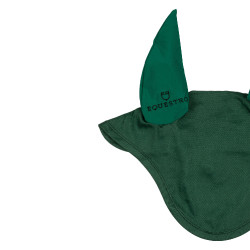 Cuffia antimosche per pony con orecchie elastiche collezione base Equestro Verde