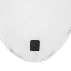 Cuffia anti-mosche in velluto e tessuto tecnico Equestro Bianco / bianco