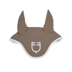 Cuffia anti-mosche in tessuto tecnico White Line Edition Equestro Noce Marrone