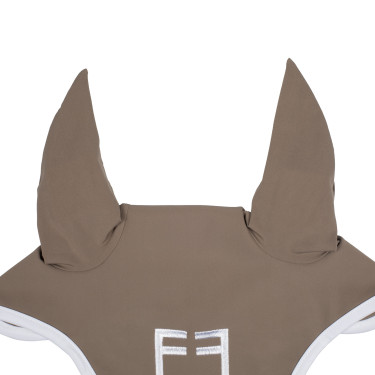 Cuffia anti-mosche in tessuto tecnico White Line Edition Equestro Noce Marrone