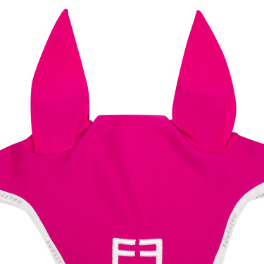 Cuffia anti-mosche in tessuto tecnico con logo GP Equestro Fucsia / bianco Rosa Cuffia anti-mosche in tessuto tecnico con logo GP Equestro Fucsia / bianco Rosa