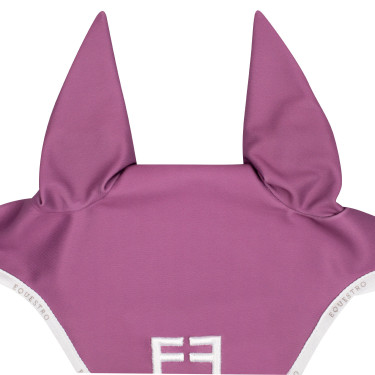 Cuffia anti-mosche in tessuto tecnico con logo GP Equestro Rosa / bianco