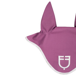 Cuffia anti-mosche in tessuto tecnico con logo GP Equestro Rosa / bianco