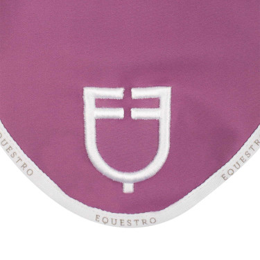Cuffia anti-mosche in tessuto tecnico con logo GP Equestro Rosa / bianco