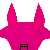 Cuffia anti-mosche in tessuto tecnico con logo Equestro Fucsia / nero Rosa Cuffia anti-mosche in tessuto tecnico con logo Equestro Fucsia / nero Rosa