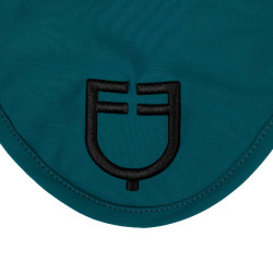 Cuffia anti-mosche in tessuto tecnico con logo Equestro Petrolio / nero Blu