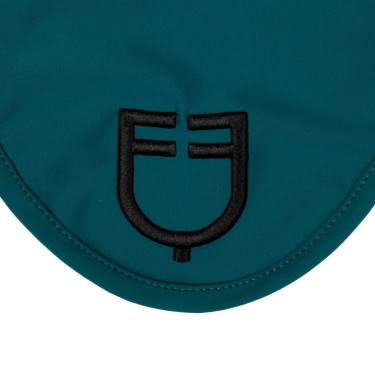 Cuffia anti-mosche in tessuto tecnico con logo Equestro Petrolio / nero Blu