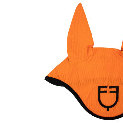 Cuffia anti-mosche in tessuto traforato con logo Black Line Edition Equestro Arancione Cuffia anti-mosche in tessuto traforato con logo Black Line Edition Equestro Arancione