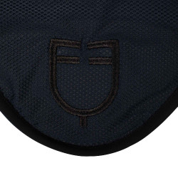 Cuffia anti-mosche in tessuto traforato con logo Black Line Edition Equestro Marina Blu marino