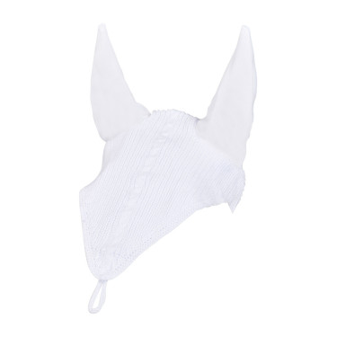 Cuffia antimosche in rete con attacco al capezzone Equestro Bianco