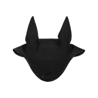 Cuffia antimosche in lycra con logo in silicone Acavallo Nero / nero