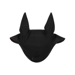 Cuffia antimosche in lycra con logo in silicone Acavallo Nero / nero