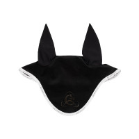 Cuffia antimosche in lycra con logo in silicone Acavallo Nero / bianco Cuffia antimosche in lycra con logo in silicone Acavallo Nero / bianco