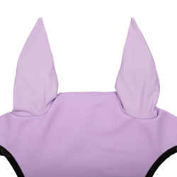 Cuffia antimosche in lycra con logo in silicone Acavallo Lilla / nero Viola