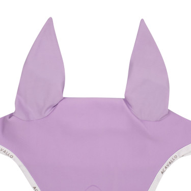 Cuffia antimosche in lycra con logo in silicone Acavallo Lilla / bianco Viola