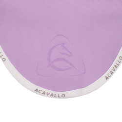 Cuffia antimosche in lycra con logo in silicone Acavallo Lilla / bianco Viola