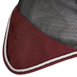 Bonnet anti-mouches en coton et tissu perforé Diamond Equestro Bordeaux