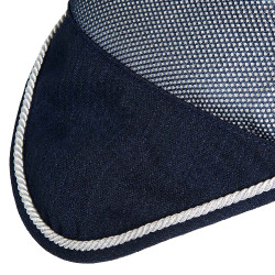 Cuffia antimosche in cotone e tessuto traforato Diamond Equestro Marina Blu marino