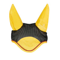 Cuffia anti-mosche in cotone e microfibra Equestro Nero / rosso / giallo Cuffia anti-mosche in cotone e microfibra Equestro Nero / rosso / giallo