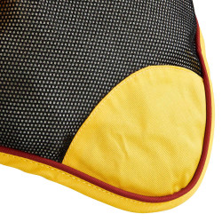 Cuffia anti-mosche in cotone e microfibra Equestro Nero / rosso / giallo