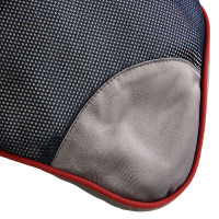 Cuffia anti-mosche in cotone e microfibra Equestro Marino / rosso / grigio Blu marino